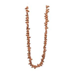 Hand Carved Clay Fetish Bird Necklace Oaxaca Pottery Mexico Handmade Ethnic 28"